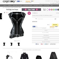 CD-805 - Faux Leather and Cotton Twill Corset with Detachable Belt and Jacket - STEAMPUNK