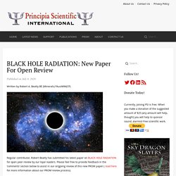 BLACK HOLE RADIATION: New paper for Open Review