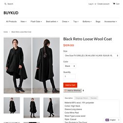 Black Retro Loose Wool Coat – Buykud