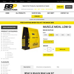Muscle Meal Low GI - BlackBelt Protein - New Zealand