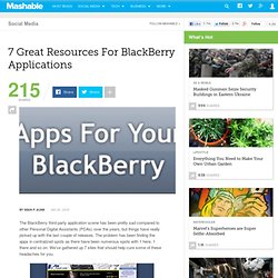 7 Great Resources For BlackBerry Applications