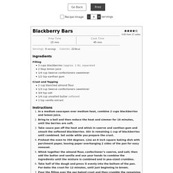 Blackberry Bars - Keto Karma