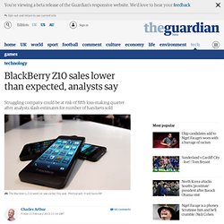 BlackBerry Z10 sales lower than expected, analysts say