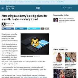 BlackBerry died because of its appeal to nostalgia over innovation
