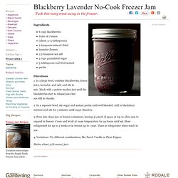 Freezer Jam Recipe: Blackberry Lavender No-Cook Freezer Jam