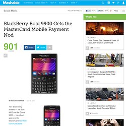 BlackBerry Bold 9900 Gets the MasterCard Mobile Payment Nod