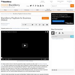 PlayBook for Business (Video)