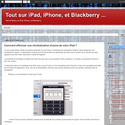 Comment effectuer une réinitialisation d'usine de votre iPad ?