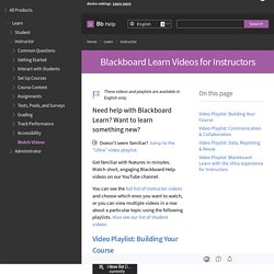 Learn Videos for Instructors