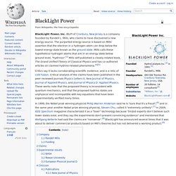BlackLight Power