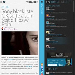 Sony blackliste GK suite à son test d'Heavy Rain