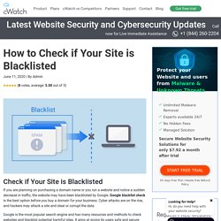 Check if Your Site is Blacklisted