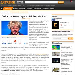 SOPA blackouts begin as MPAA calls foul