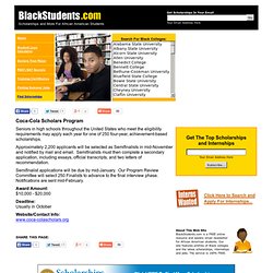 BlackStudents.com - Coca-Cola Scholars Program
