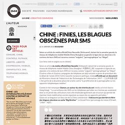 Chine : Finies, les blagues obscènes par SMS