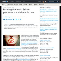 Blaming the tools: Britain proposes a social-media ban