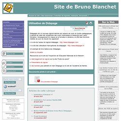 Utilisation de Didapage Bruno Blanchet