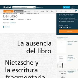 Blanchot - La Ausencia Del Libro