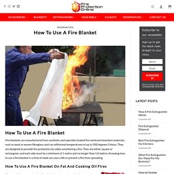 How To Use A Fire Blanket