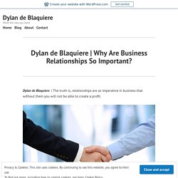 Why Are Business Relationships So Important? – Dylan de Blaquiere
