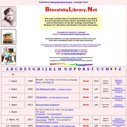 BlavatskyLibrary.Net contains 100s of books & pamphlets on HP Blavatsky & Theosophy