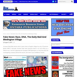 Fake News: Race, DNA, the Daily Mail and Bledington Village - The New Observer