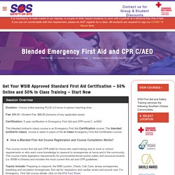 Blended online Emergency First Aid and CPR C/AED - sosfirstaid.ca