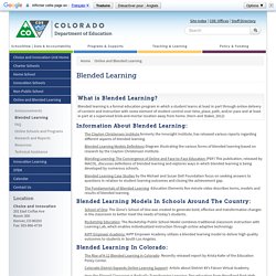 CDE Office of Online & Blended Learning - Blended Learning