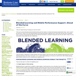 Blended Learning and Mobile Performance Support