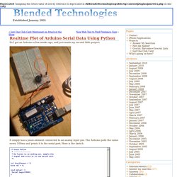 Blended Technologies » Blog Archive » Realtime Plot of Arduino Serial Data Using Python