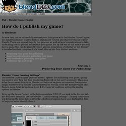 BGE FAQ - How do I publish my game?