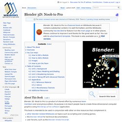 Blender 3D: Noob to Pro