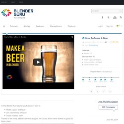 Blender Fluid Tutorial: How To Make A Beer