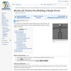 Blender 3D: Noob to Pro/Modeling a Simple Person - Wikibooks, collection of open-content textbooks