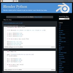 Blender Python: Matrix