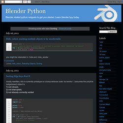 Blender Python: Sorting