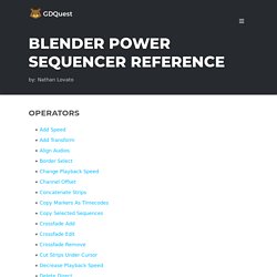 Blender Power Sequencer reference · GDQuest