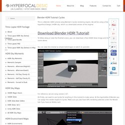 Blender HDRI Tutorial: Cycles