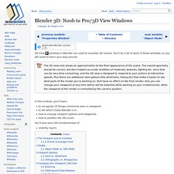 Blender 3D: Noob to Pro/3D View Windows - Wikibooks, open books for an open world