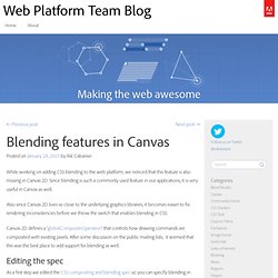 Blending features in Canvas