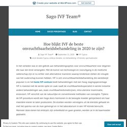 Hoe blijkt IVF de beste onvruchtbaarheidsbehandeling in 2020 te zijn?