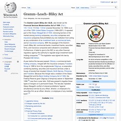 Gramm–Leach–Bliley Act