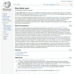 Bias blind spot