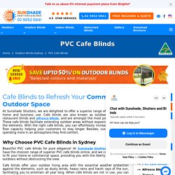 Outdoor Cafe & Bistro Blinds In Sydney