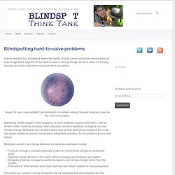 BlindSpot Think Tank – Blindspotting hard-to-solve problems