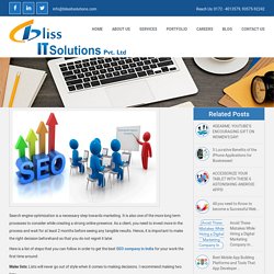 Hire Bliss IT Solutions for best Seo services in India?