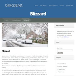Blizzard - Earth Facts and Information
