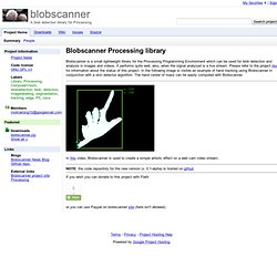 blobscanner - A blob detection library for Processing.