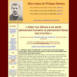 Bloc-notes de Philippe Meirieu