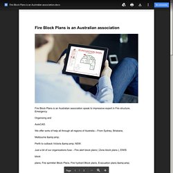 Fire Block Plans is an Australian association.docx